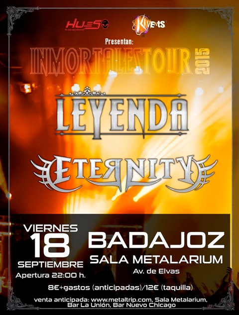 LEYENDA y Eternity en Badajoz