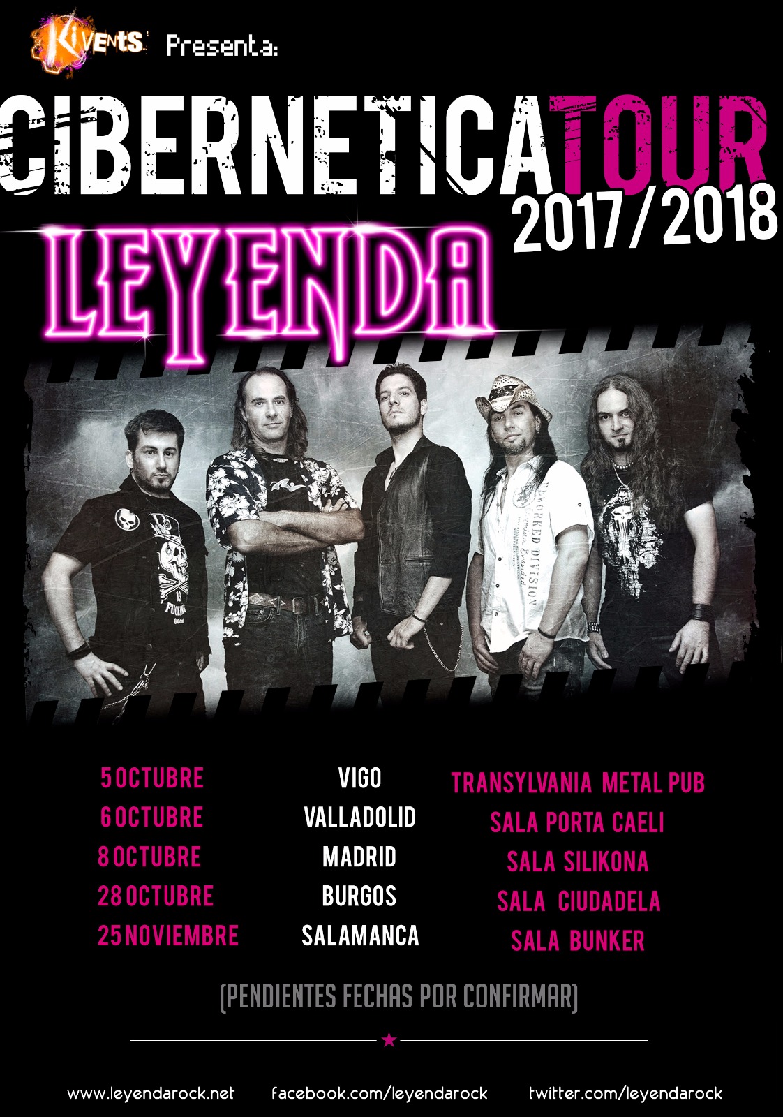 Leyenda - Fechas "Cibernetica Tour"
