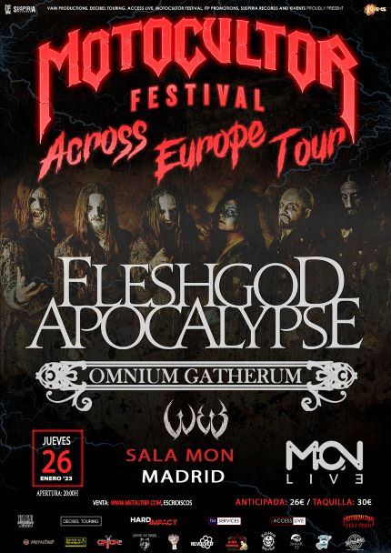 Fleshgod Apocalypse - "Motocultor Accross Europe tour 2023 Madrid"