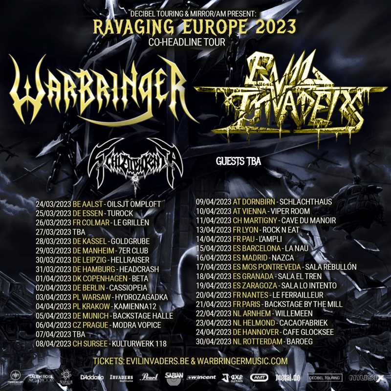 Evil Invaders, Warbringer - "Ravaging Europe 2023"