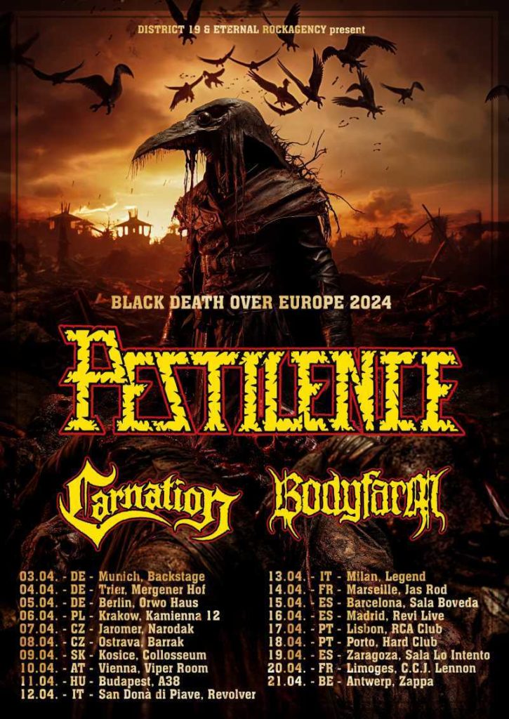 Pestilence - “Black Death Over Europe Tour 2024”